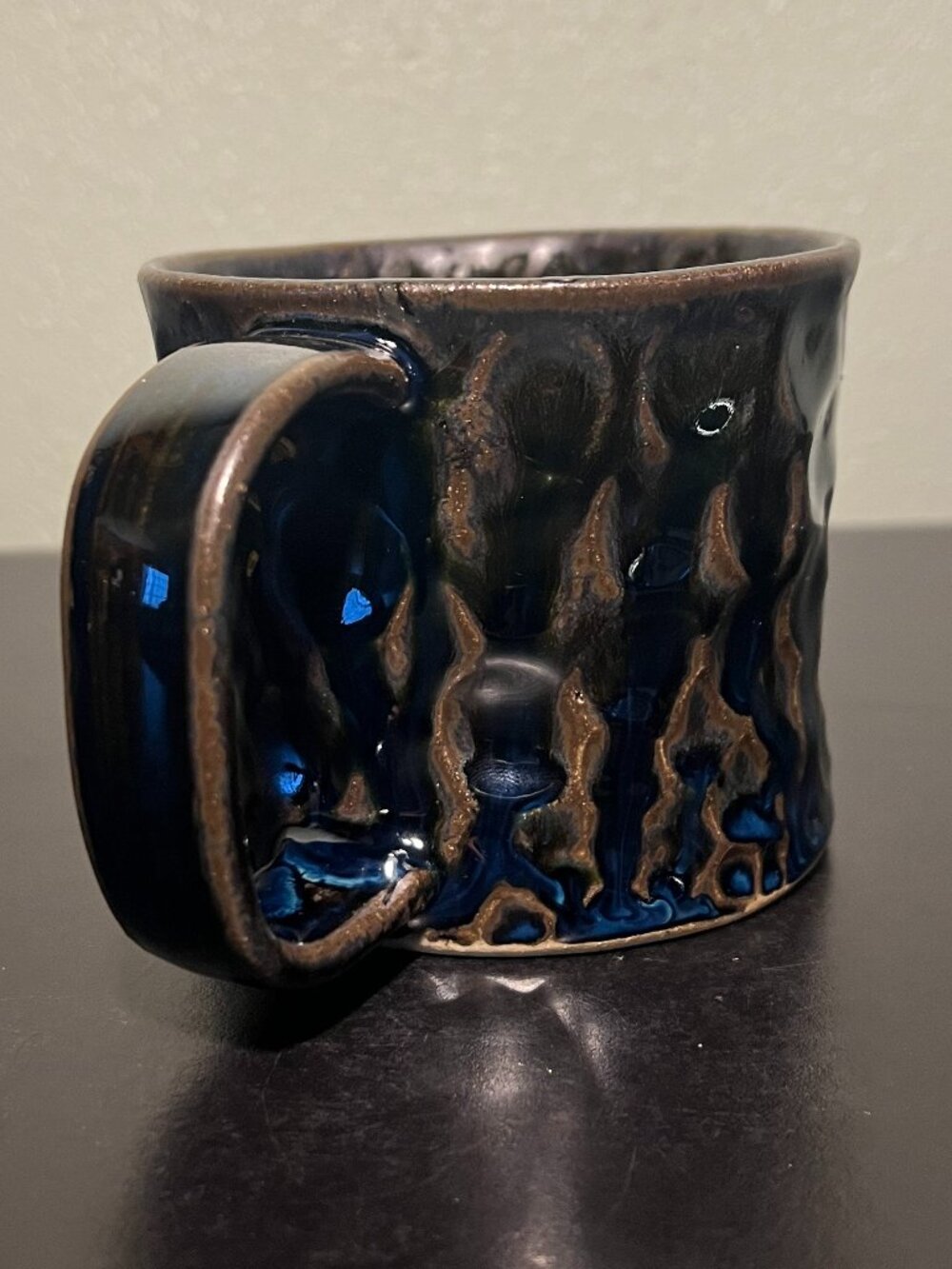 Handcrafted Hand Thrown Studio Art Artisanal Glazed Pottery Mug by Garrett Kern